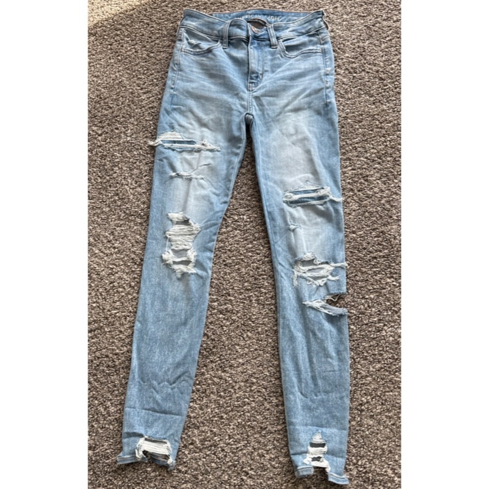 Hi Rise Distressed Jegging - Picture 2 of 5